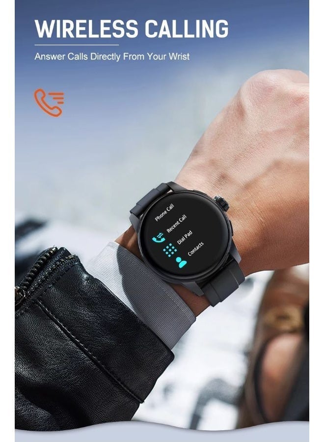 LDNIO ساعة ذكية مع مراقبة معدل ضربات القلب والأكسجين في الوقت الحقيقي، مراقبة صحة النوم، أوضاع رياضية احترافية وتتبع نوم ذكي بتصميم مقاوم للماء من سبائك الزنك الفاخرة. - Image 4